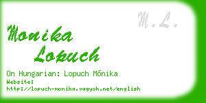 monika lopuch business card